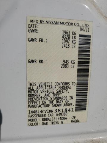 Photo 11 VIN: 1N4BL4CV1MN381841 - NISSAN ALTIMA SR 