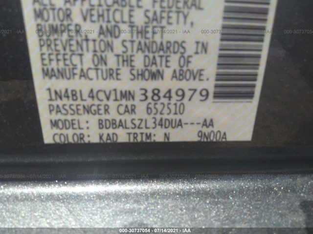 Photo 8 VIN: 1N4BL4CV1MN384979 - NISSAN ALTIMA 