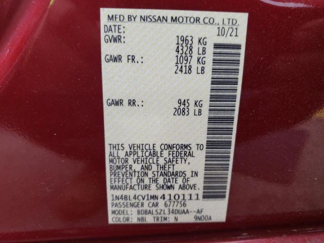 Photo 12 VIN: 1N4BL4CV1MN410111 - NISSAN ALTIMA 