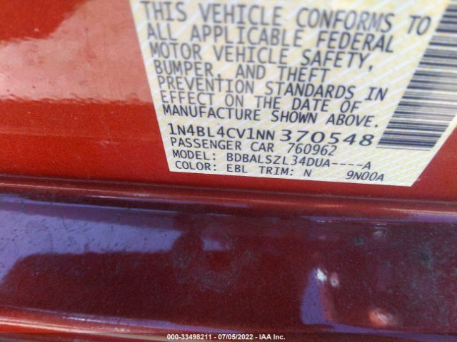 Photo 8 VIN: 1N4BL4CV1NN370548 - NISSAN ALTIMA 