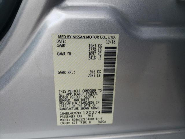 Photo 12 VIN: 1N4BL4CV2KC120274 - NISSAN ALTIMA 