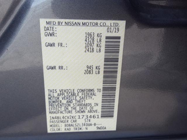 Photo 9 VIN: 1N4BL4CV2KC173461 - NISSAN ALTIMA SR 