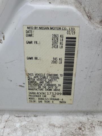 Photo 12 VIN: 1N4BL4CV2KC175209 - NISSAN ALTIMA SR 