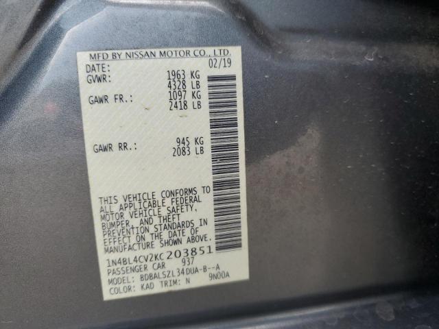 Photo 11 VIN: 1N4BL4CV2KC203851 - NISSAN ALTIMA SR 