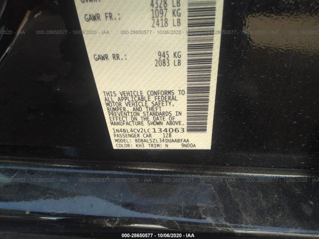 Photo 8 VIN: 1N4BL4CV2LC134063 - NISSAN ALTIMA 