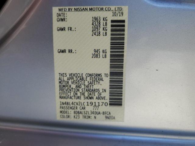 Photo 11 VIN: 1N4BL4CV2LC191170 - NISSAN ALTIMA SR 