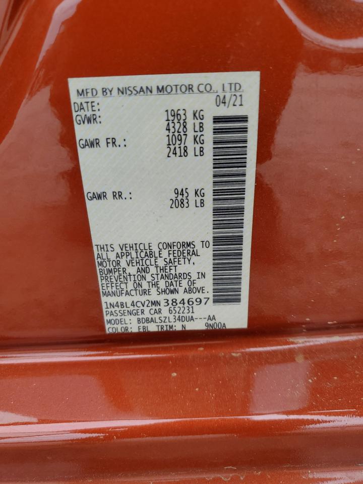 Photo 11 VIN: 1N4BL4CV2MN384697 - NISSAN ALTIMA 