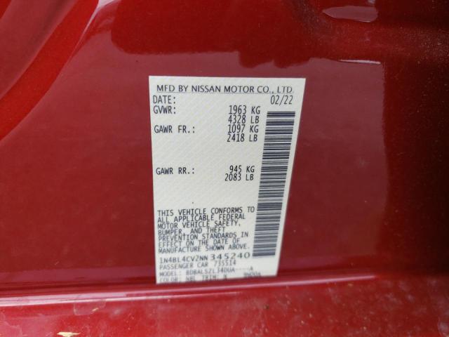 Photo 9 VIN: 1N4BL4CV2NN345240 - NISSAN ALTIMA SR 