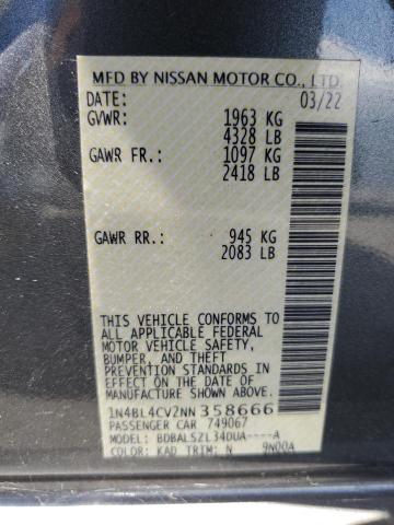 Photo 11 VIN: 1N4BL4CV2NN358666 - NISSAN ALTIMA 