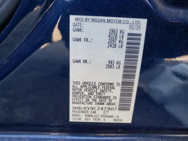 Photo 11 VIN: 1N4BL4CV3KC247907 - NISSAN ALTIMA SR 