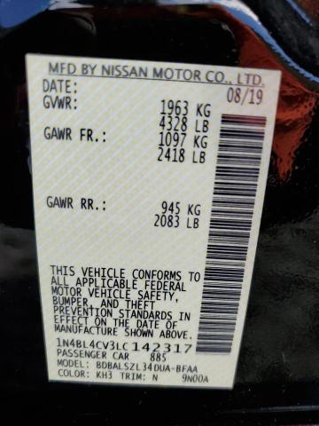 Photo 9 VIN: 1N4BL4CV3LC142317 - NISSAN ALTIMA SR 