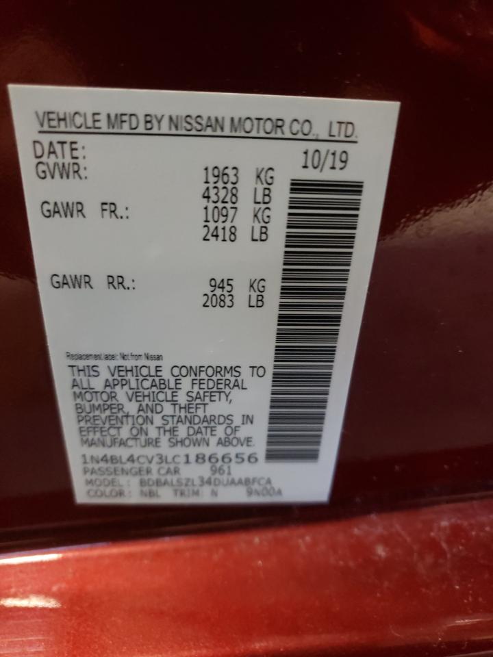 Photo 11 VIN: 1N4BL4CV3LC186656 - NISSAN ALTIMA 