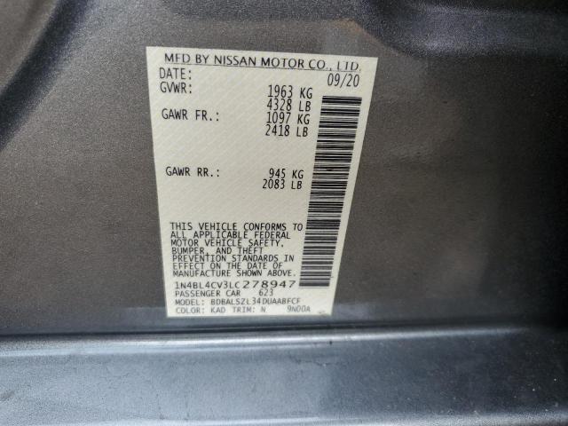 Photo 11 VIN: 1N4BL4CV3LC278947 - NISSAN ALTIMA SR 