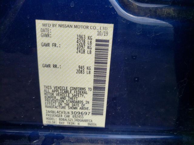 Photo 11 VIN: 1N4BL4CV3LN309697 - NISSAN ALTIMA SR 