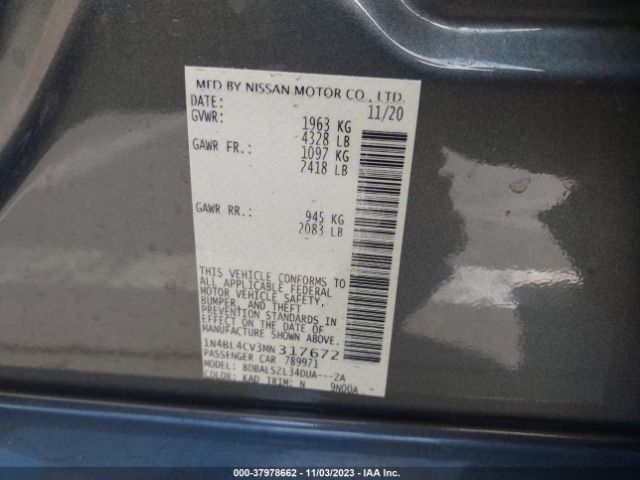 Photo 8 VIN: 1N4BL4CV3MN317672 - NISSAN ALTIMA 