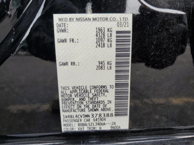 Photo 11 VIN: 1N4BL4CV3MN378388 - NISSAN ALTIMA SR 