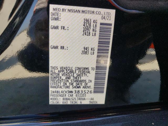 Photo 11 VIN: 1N4BL4CV3MN383526 - NISSAN ALTIMA SR 