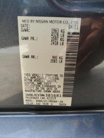 Photo 11 VIN: 1N4BL4CV3MN385681 - NISSAN ALTIMA SR 