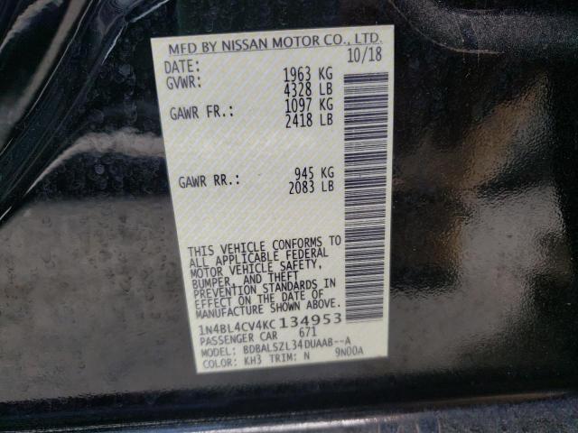 Photo 9 VIN: 1N4BL4CV4KC134953 - NISSAN ALTIMA SR 