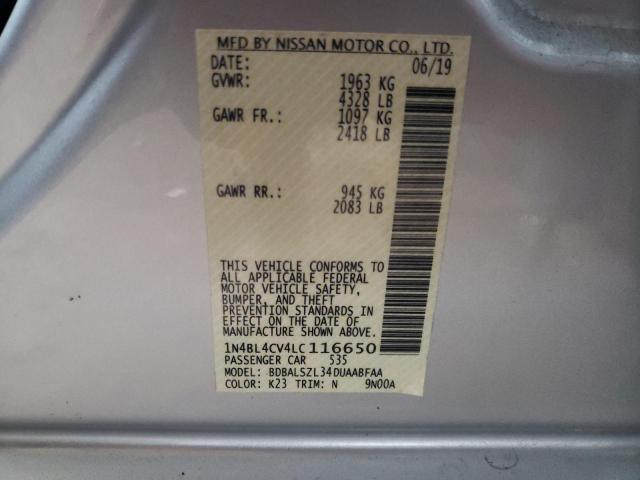 Photo 9 VIN: 1N4BL4CV4LC116650 - NISSAN ALTIMA SR 