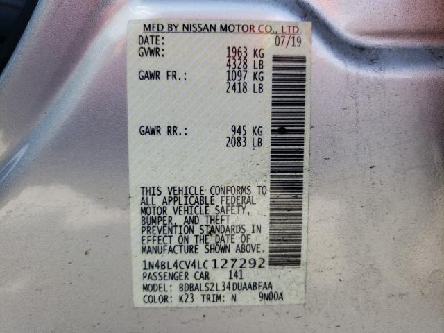 Photo 9 VIN: 1N4BL4CV4LC127292 - NISSAN ALTIMA SR 