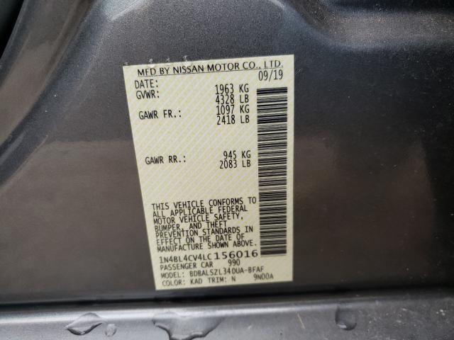 Photo 9 VIN: 1N4BL4CV4LC156016 - NISSAN ALTIMA SR 