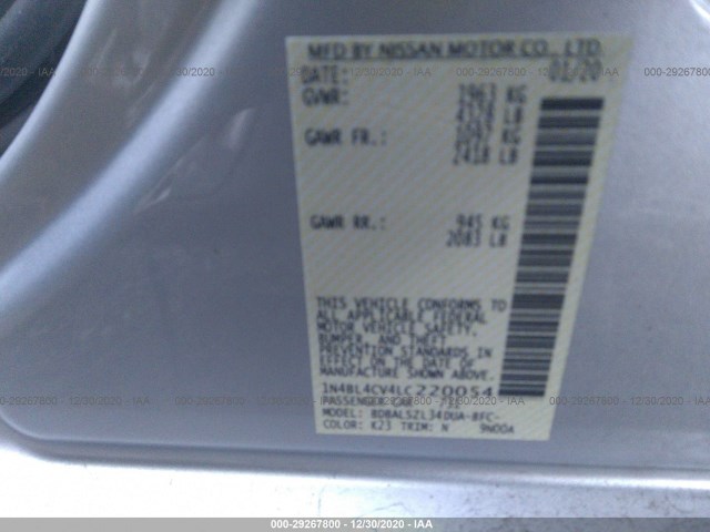 Photo 8 VIN: 1N4BL4CV4LC220054 - NISSAN ALTIMA 