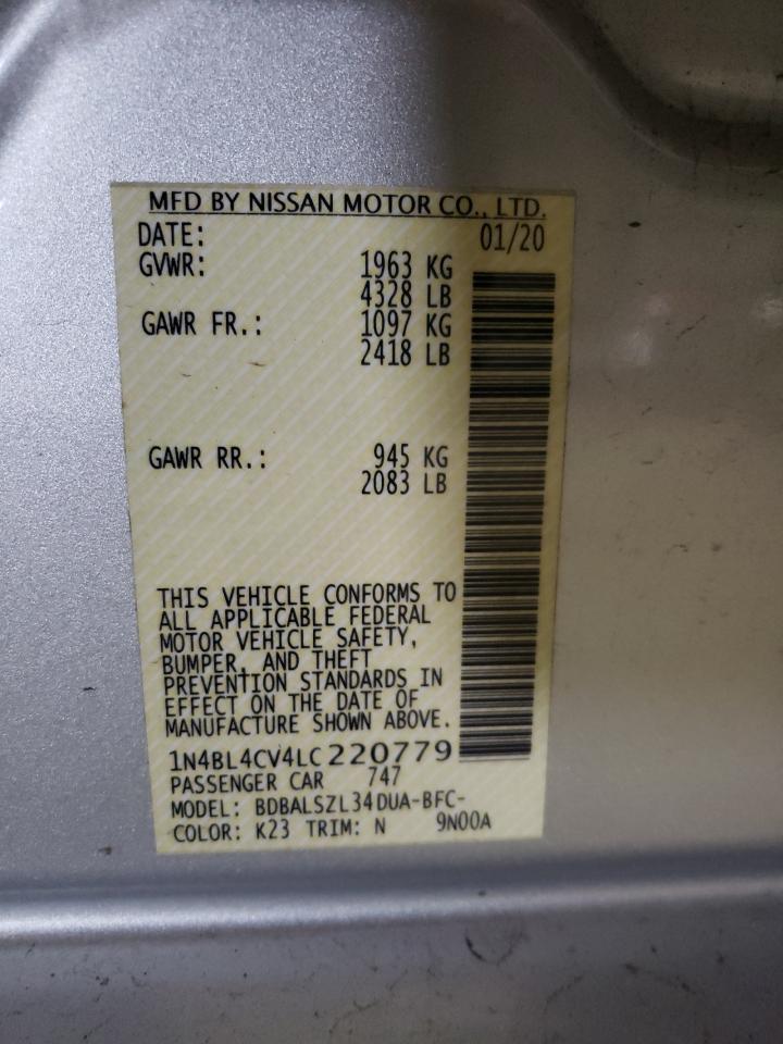 Photo 11 VIN: 1N4BL4CV4LC220779 - NISSAN ALTIMA 