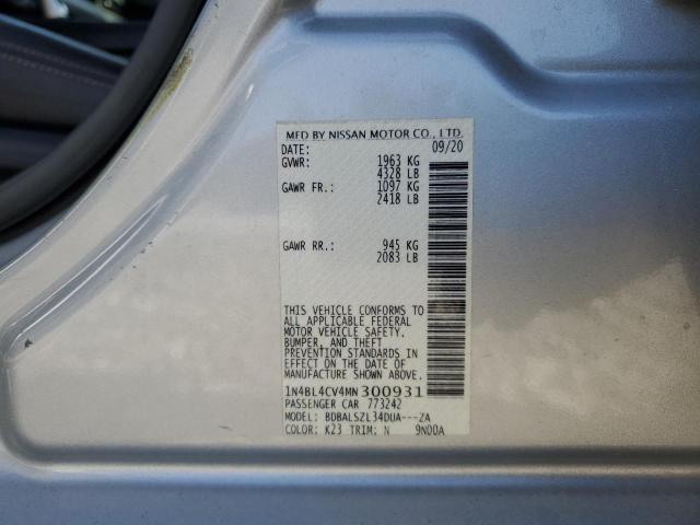 Photo 10 VIN: 1N4BL4CV4MN300931 - NISSAN ALTIMA 