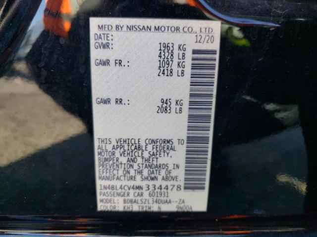 Photo 11 VIN: 1N4BL4CV4MN334478 - NISSAN ALTIMA SR 