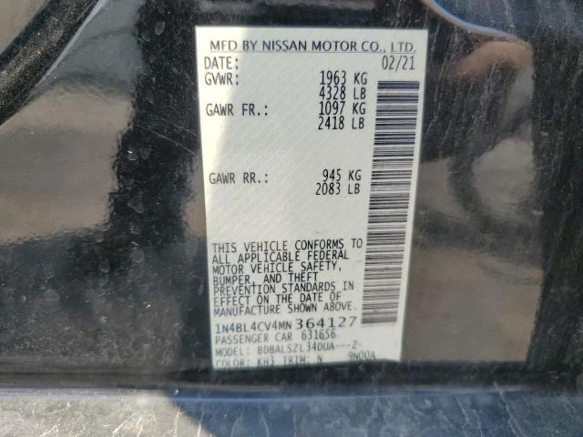 Photo 12 VIN: 1N4BL4CV4MN364127 - NISSAN ALTIMA SR 