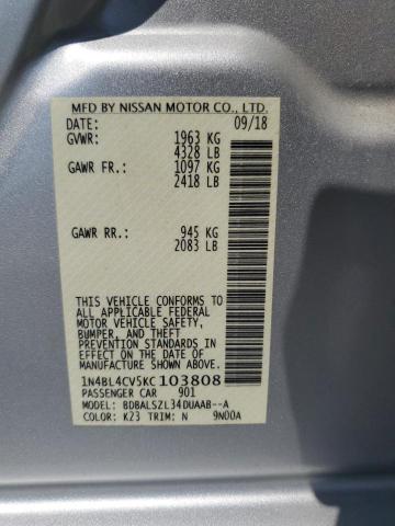 Photo 12 VIN: 1N4BL4CV5KC103808 - NISSAN ALTIMA SR 