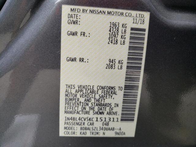 Photo 12 VIN: 1N4BL4CV5KC151311 - NISSAN ALTIMA SR 