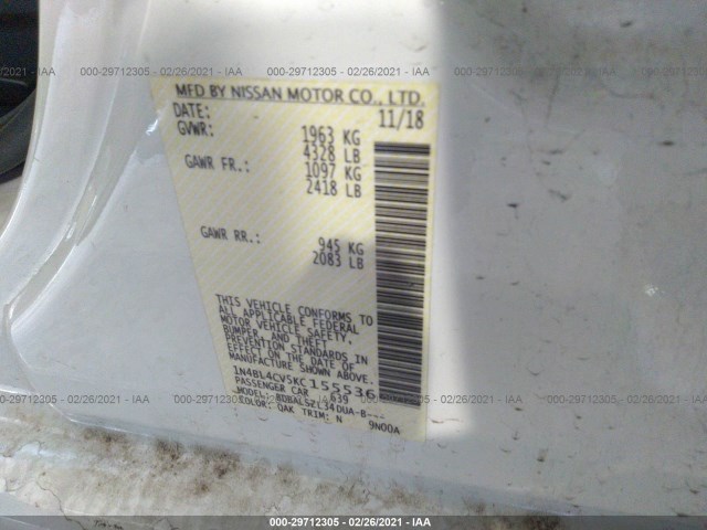 Photo 8 VIN: 1N4BL4CV5KC155536 - NISSAN ALTIMA 