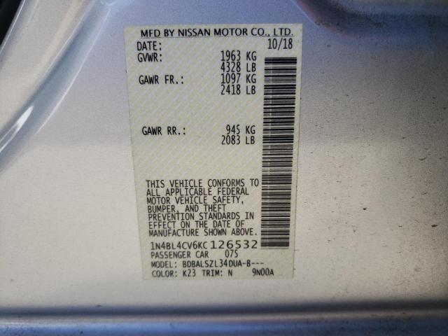 Photo 9 VIN: 1N4BL4CV6KC126532 - NISSAN ALTIMA SR 