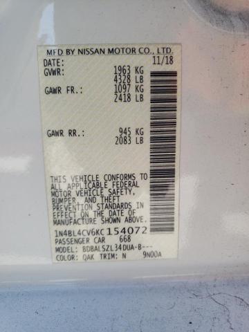 Photo 9 VIN: 1N4BL4CV6KC154072 - NISSAN ALTIMA SR 