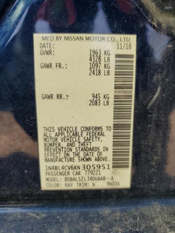 Photo 11 VIN: 1N4BL4CV6KN305951 - NISSAN ALTIMA SR 