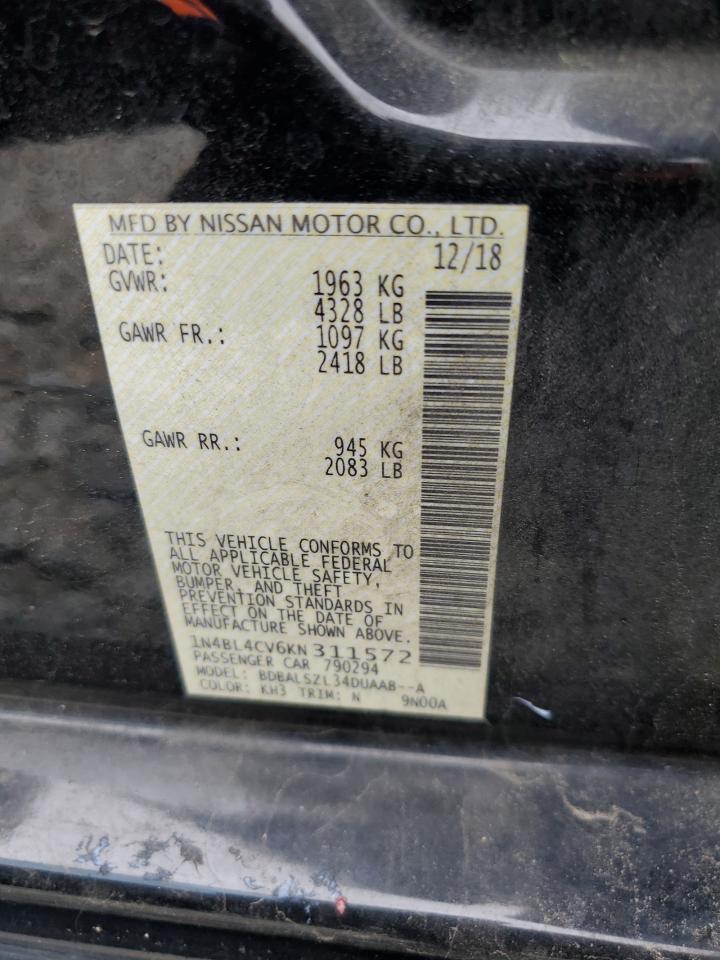 Photo 12 VIN: 1N4BL4CV6KN311572 - NISSAN ALTIMA 