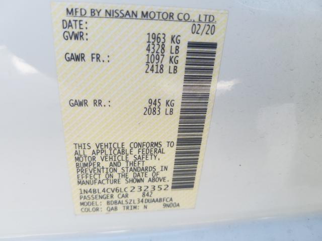 Photo 9 VIN: 1N4BL4CV6LC232352 - NISSAN ALTIMA SR 