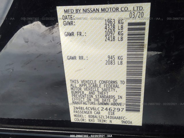 Photo 8 VIN: 1N4BL4CV6LC246297 - NISSAN ALTIMA 