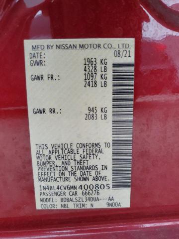 Photo 12 VIN: 1N4BL4CV6MN400805 - NISSAN ALTIMA 