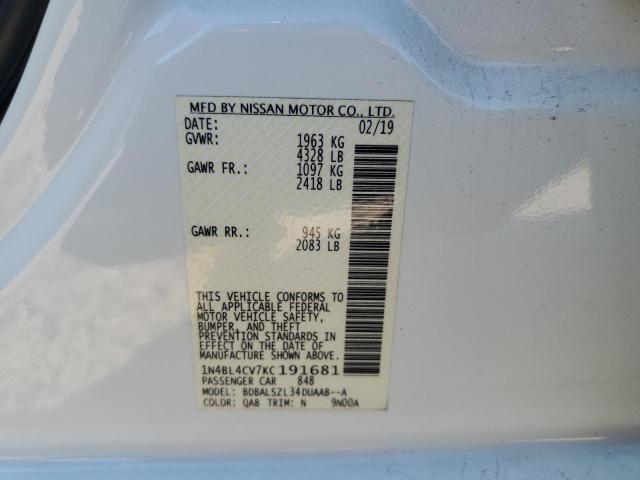 Photo 9 VIN: 1N4BL4CV7KC191681 - NISSAN ALTIMA SR 