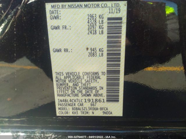 Photo 8 VIN: 1N4BL4CV7LC191861 - NISSAN ALTIMA 