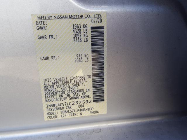 Photo 9 VIN: 1N4BL4CV7LC237592 - NISSAN ALTIMA SR 