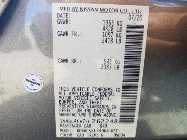 Photo 9 VIN: 1N4BL4CV7LC262248 - NISSAN ALTIMA SR 