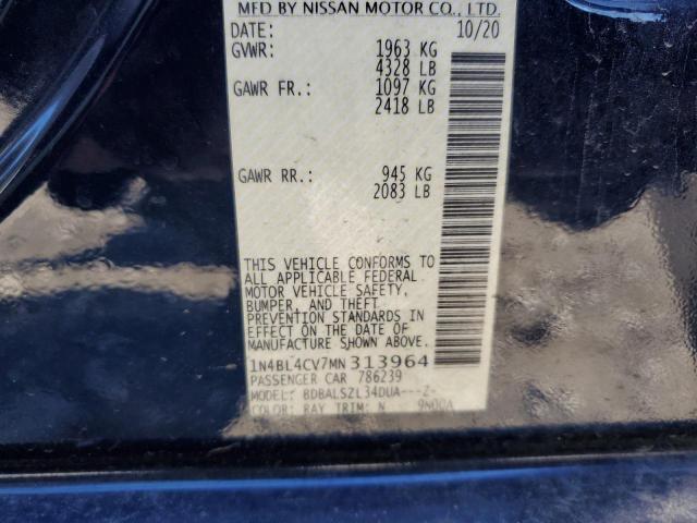 Photo 12 VIN: 1N4BL4CV7MN313964 - NISSAN ALTIMA SR 