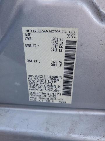 Photo 11 VIN: 1N4BL4CV7MN358273 - NISSAN ALTIMA SR 