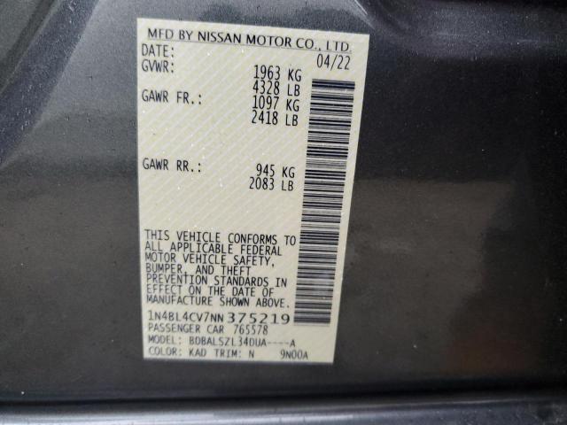 Photo 11 VIN: 1N4BL4CV7NN375219 - NISSAN ALTIMA SR 