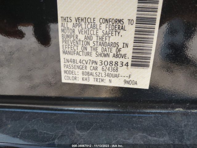 Photo 8 VIN: 1N4BL4CV7PN308834 - NISSAN ALTIMA 