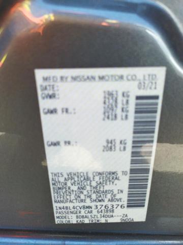 Photo 11 VIN: 1N4BL4CV8MN376376 - NISSAN ALTIMA SR 